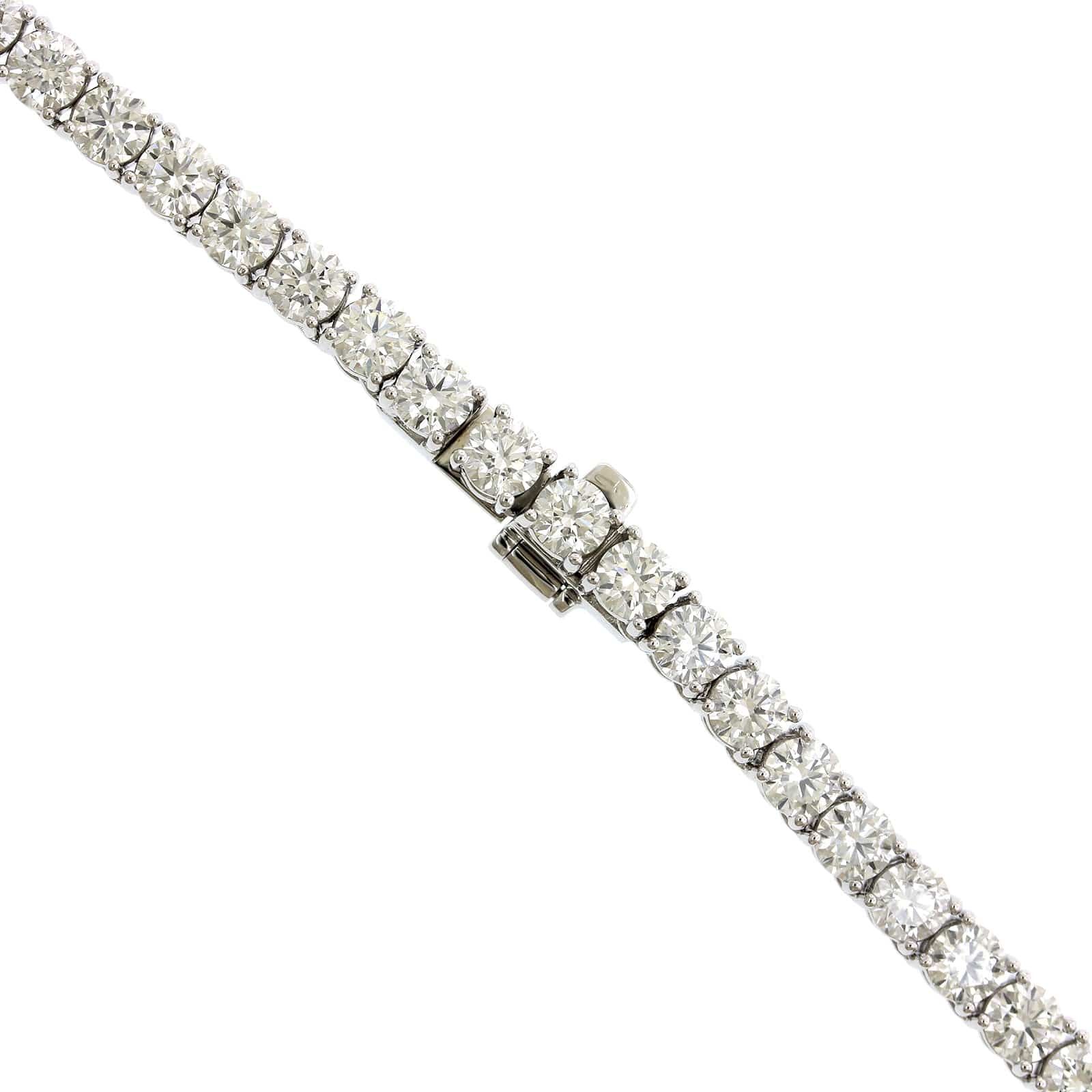 18K White Gold Diamond Tennis Necklace