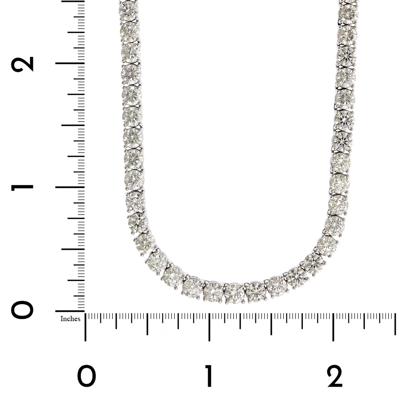 18K White Gold Diamond Tennis Necklace