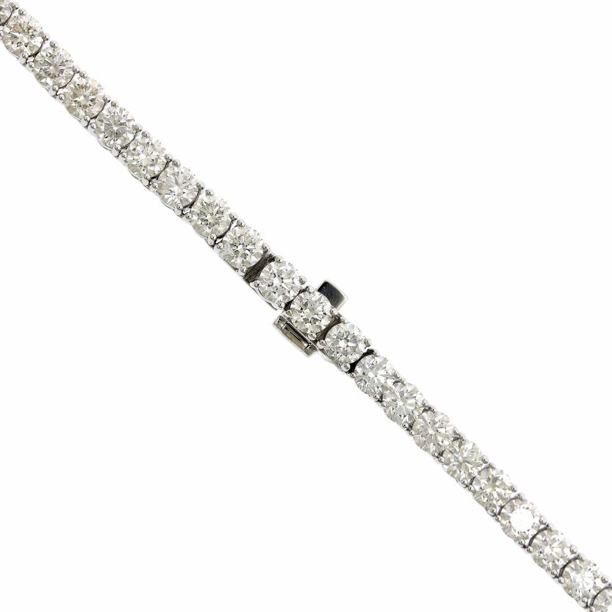 18K White Gold Diamond Line Necklace, Longs Jewelers