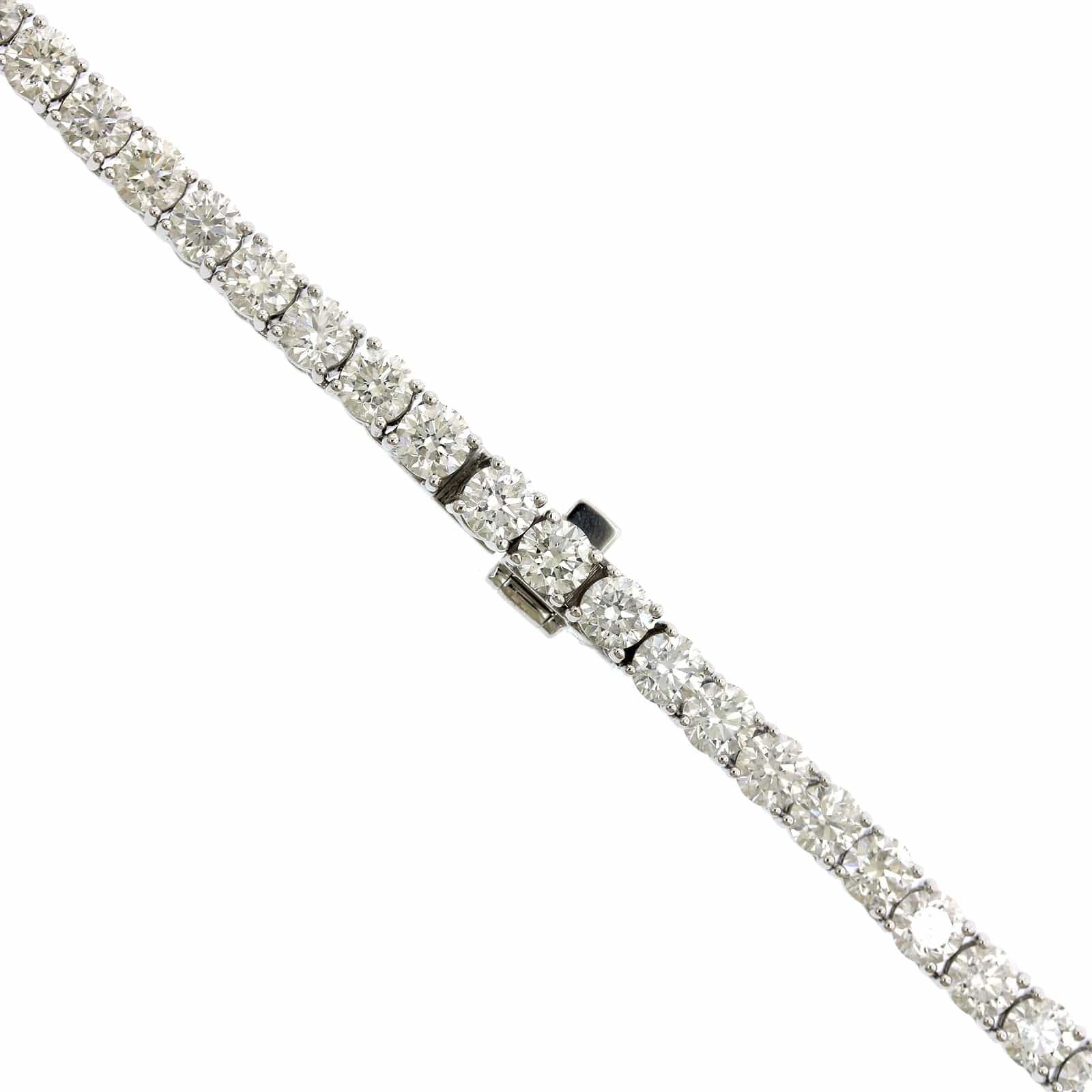 18K White Gold Diamond Line Necklace, Longs Jewelers
