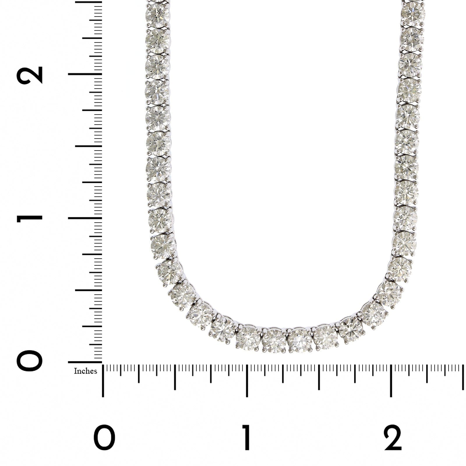 18K White Gold Diamond Line Necklace, Longs Jewelers