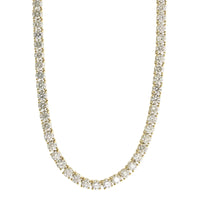 18K Yellow Gold Diamond Tennis Necklace