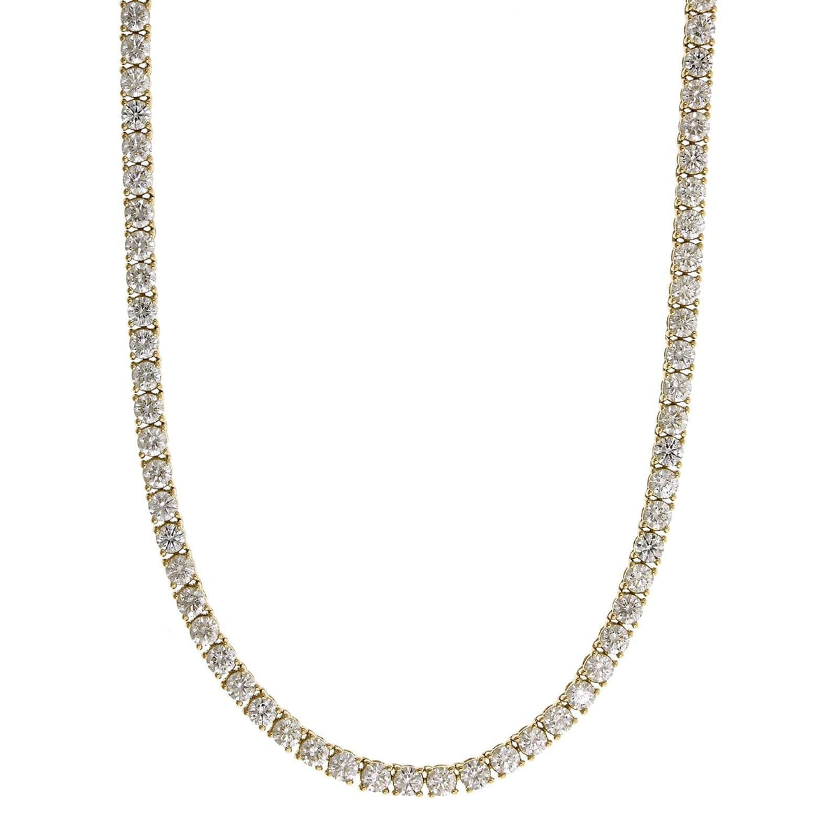 18K Yellow Gold Diamond Line Necklace, Longs Jewelers