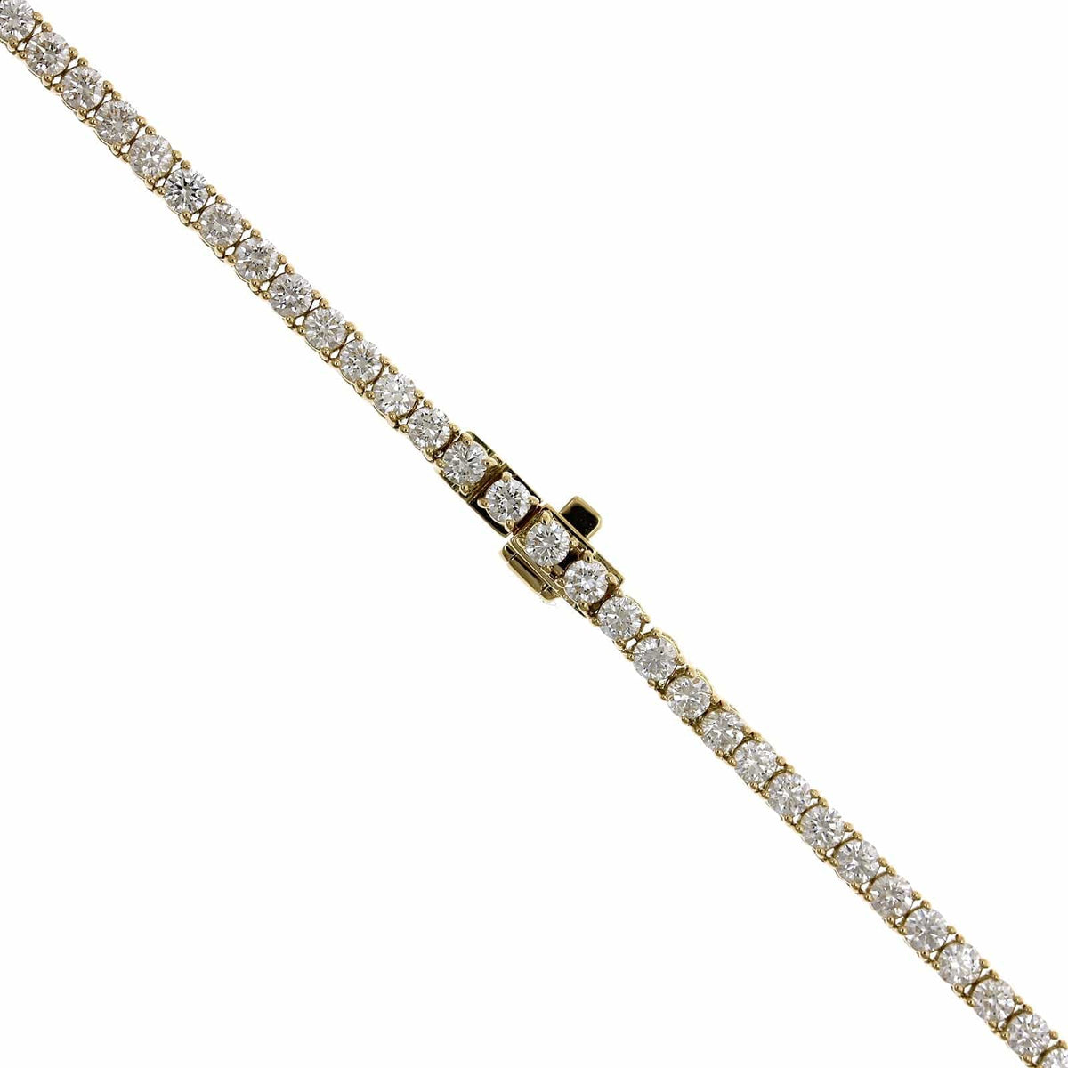 18K Yellow Gold Diamond Line Necklace, Longs Jewelers