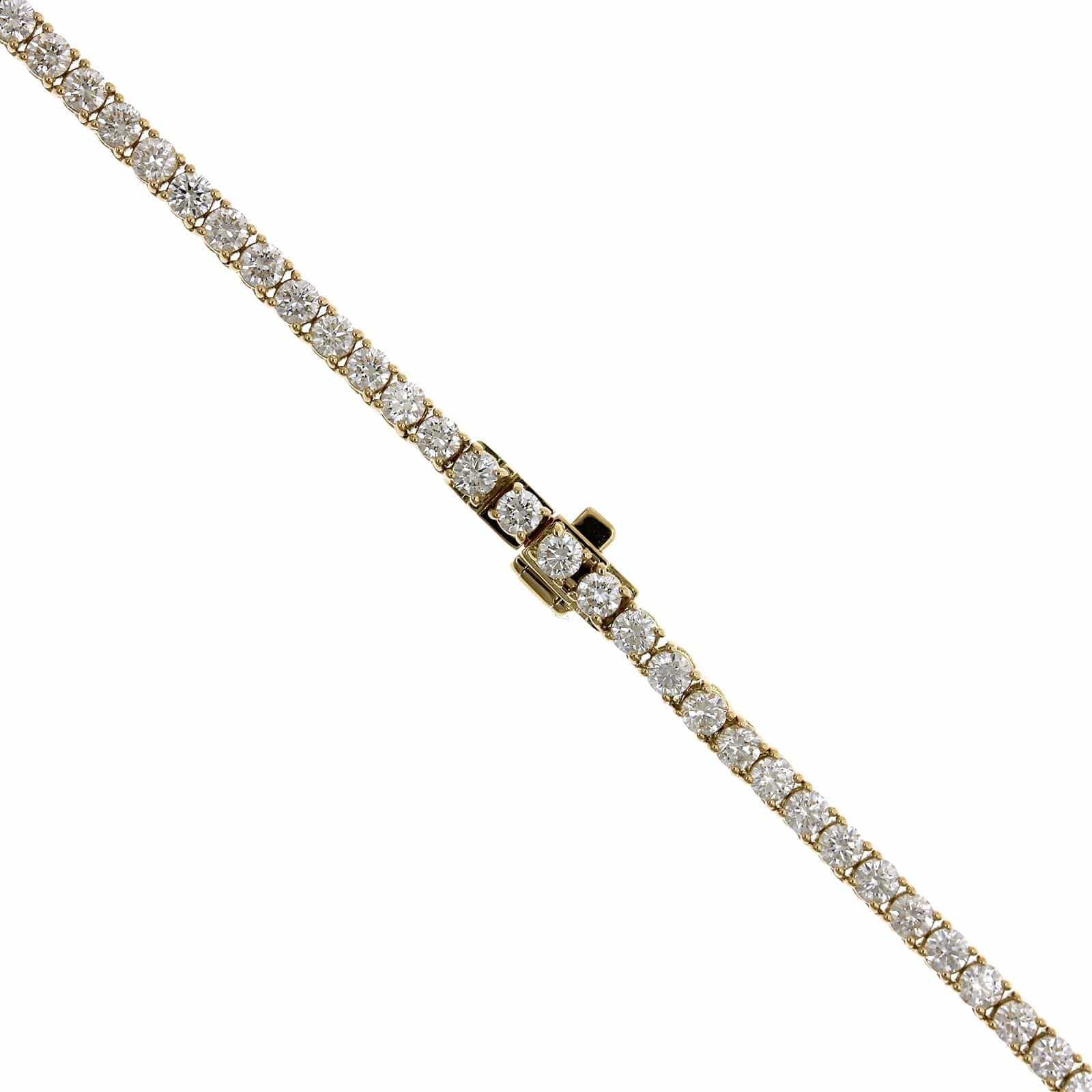 18K Yellow Gold Diamond Line Necklace, Longs Jewelers