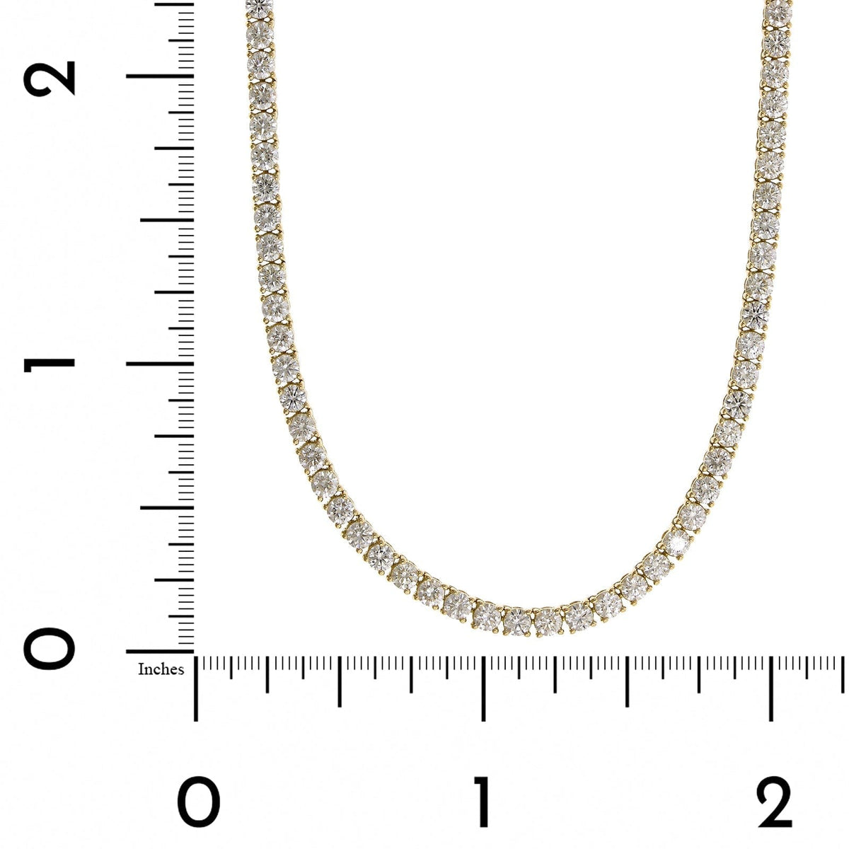 18K Yellow Gold Diamond Line Necklace, Longs Jewelers