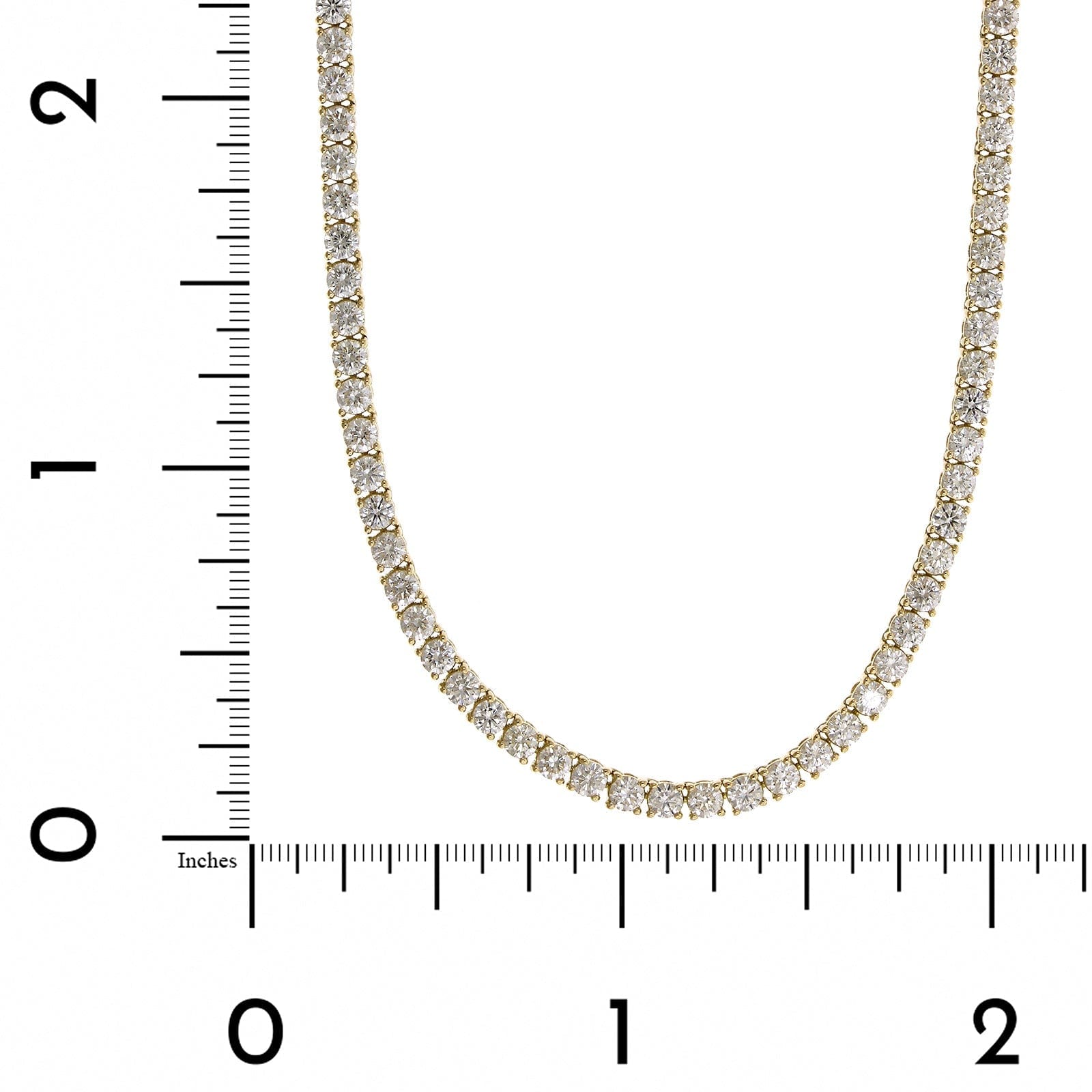 18K Yellow Gold Diamond Line Necklace, Longs Jewelers