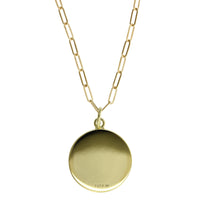 18K Yellow Gold Diamond Star Medallion Pendant