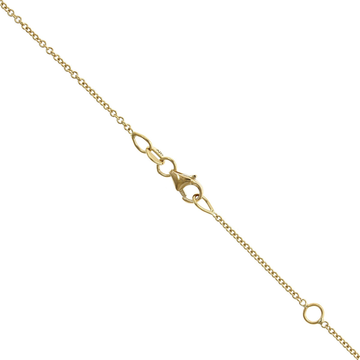 18K Yellow Gold Smiley Style Graduated Diamond Necklace, Longs Jewelers