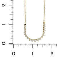18K Yellow Gold Smiley Style Graduated Diamond Necklace, Longs Jewelers
