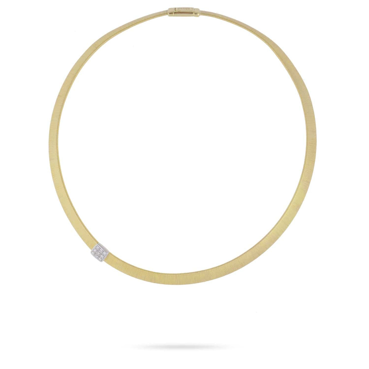 Marco Bicego Masai 18K Yellow Gold Single Strand Diamond Station Necklace