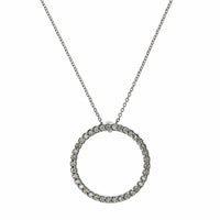 Roberto Coin 18K White Gold Circle of Life Diamond Necklace