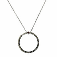 Roberto Coin 18K White Gold Circle of Life Diamond Necklace