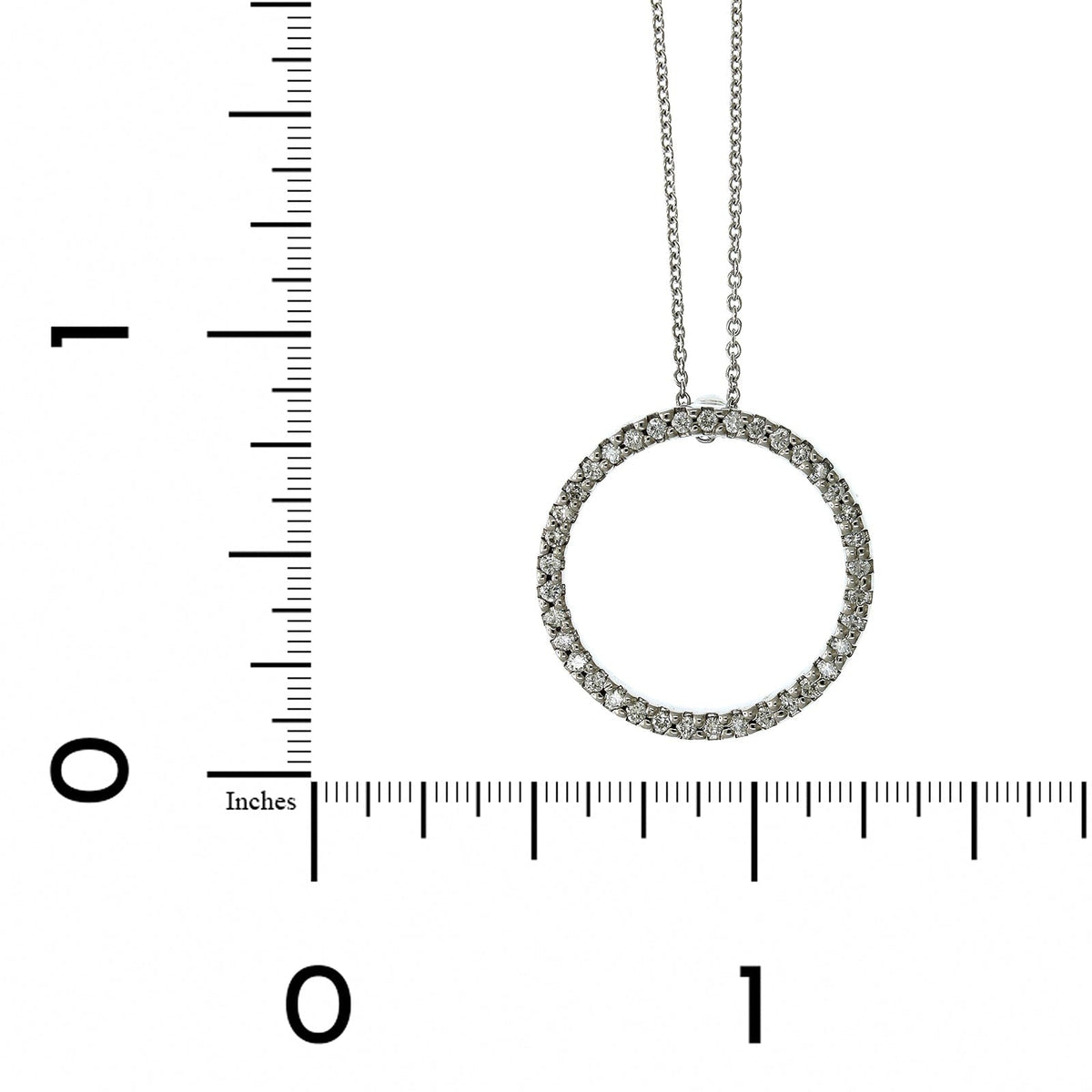 Sami Fine Jewelry Diamond Open Circle Necklace 121599 - Sami Fine Jewelry