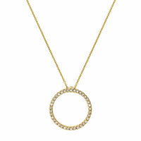 Roberto Coin 18K Yellow Gold Medium Diamond Circle Necklace