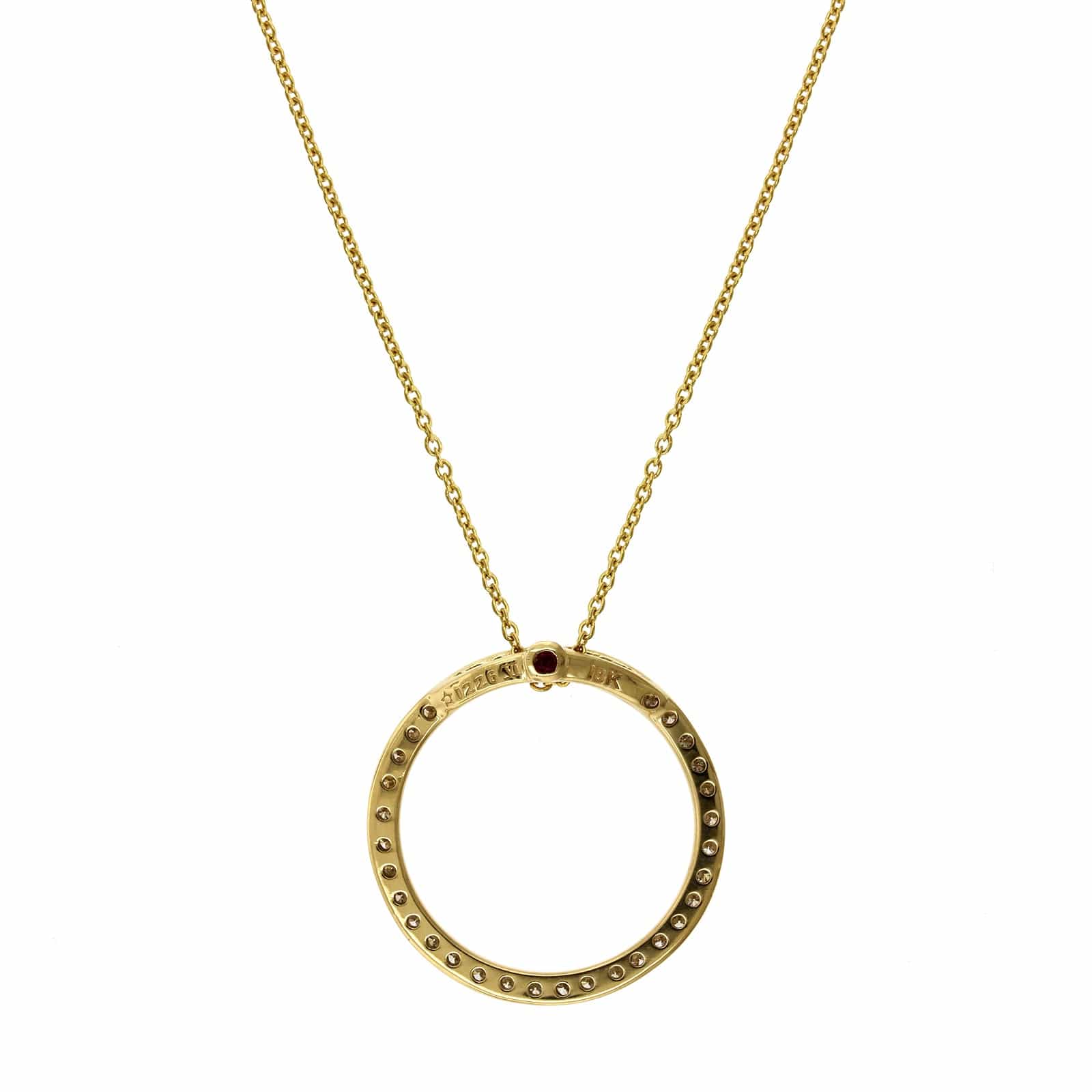 Roberto Coin 18K Yellow Gold Diamond Circle Necklace