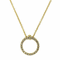 Roberto Coin 18K Yellow Gold Diamond Circle Necklace