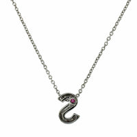 Roberto Coin 18K White Gold "S" Initial Diamond Necklace