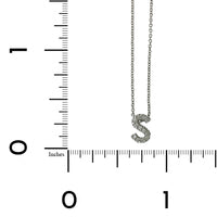 Roberto Coin 18K White Gold "S" Initial Diamond Necklace