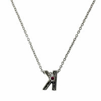 Roberto Coin 18K White Gold "K" Initial Diamond Necklace