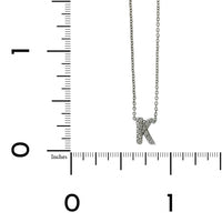 Roberto Coin 18K White Gold "K" Initial Diamond Necklace