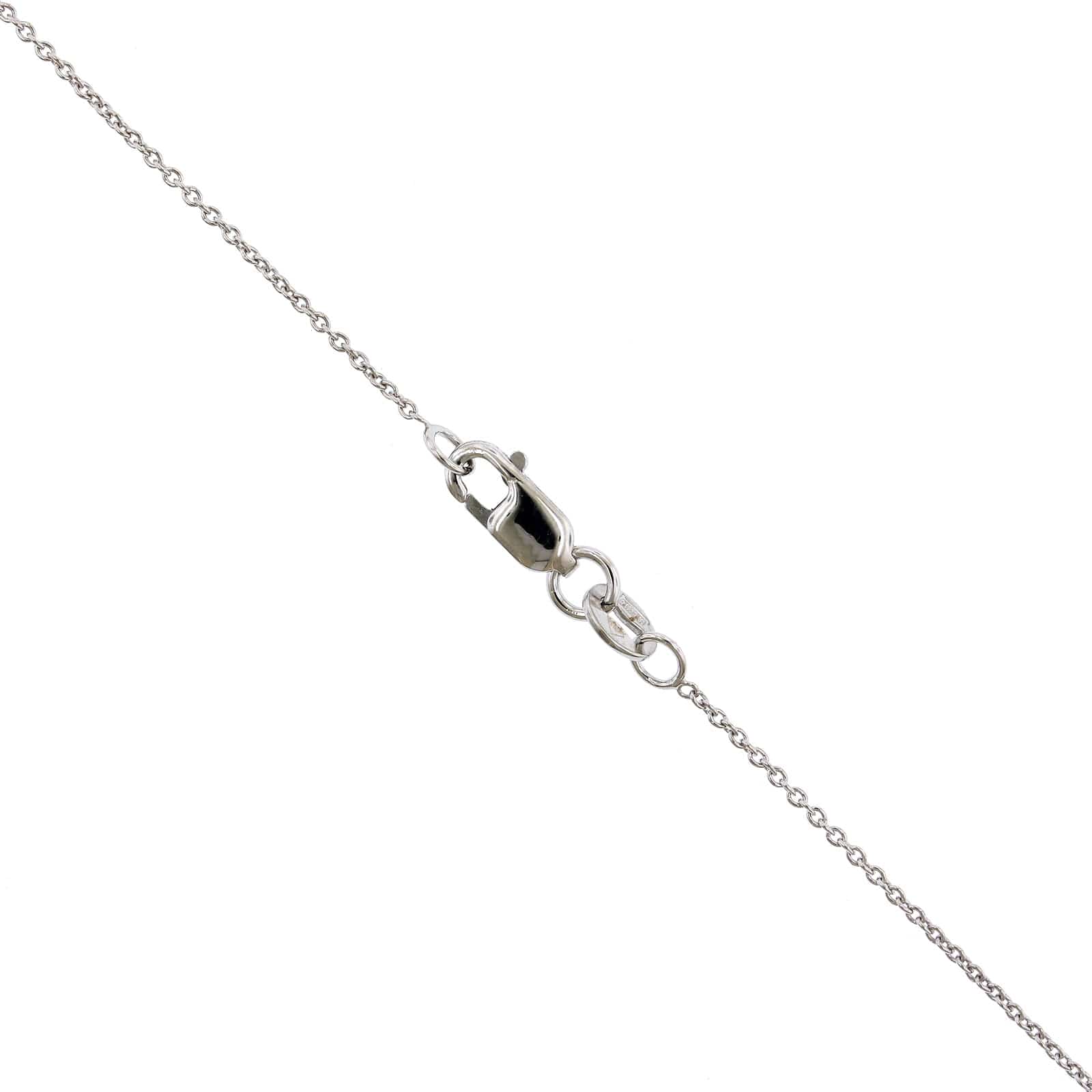Roberto Coin 18K White Gold "T" Initial Diamond Necklace