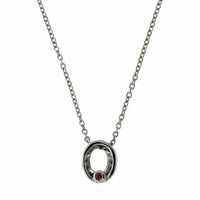 Roberto Coin 18K White Gold "O" Initial Diamond Necklace