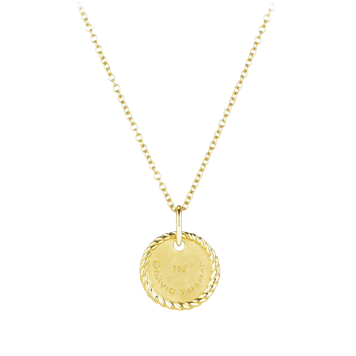 Initial Charm Necklace with Diamonds in 18K Gold