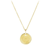 Initial Charm Necklace with Diamonds in 18K Gold