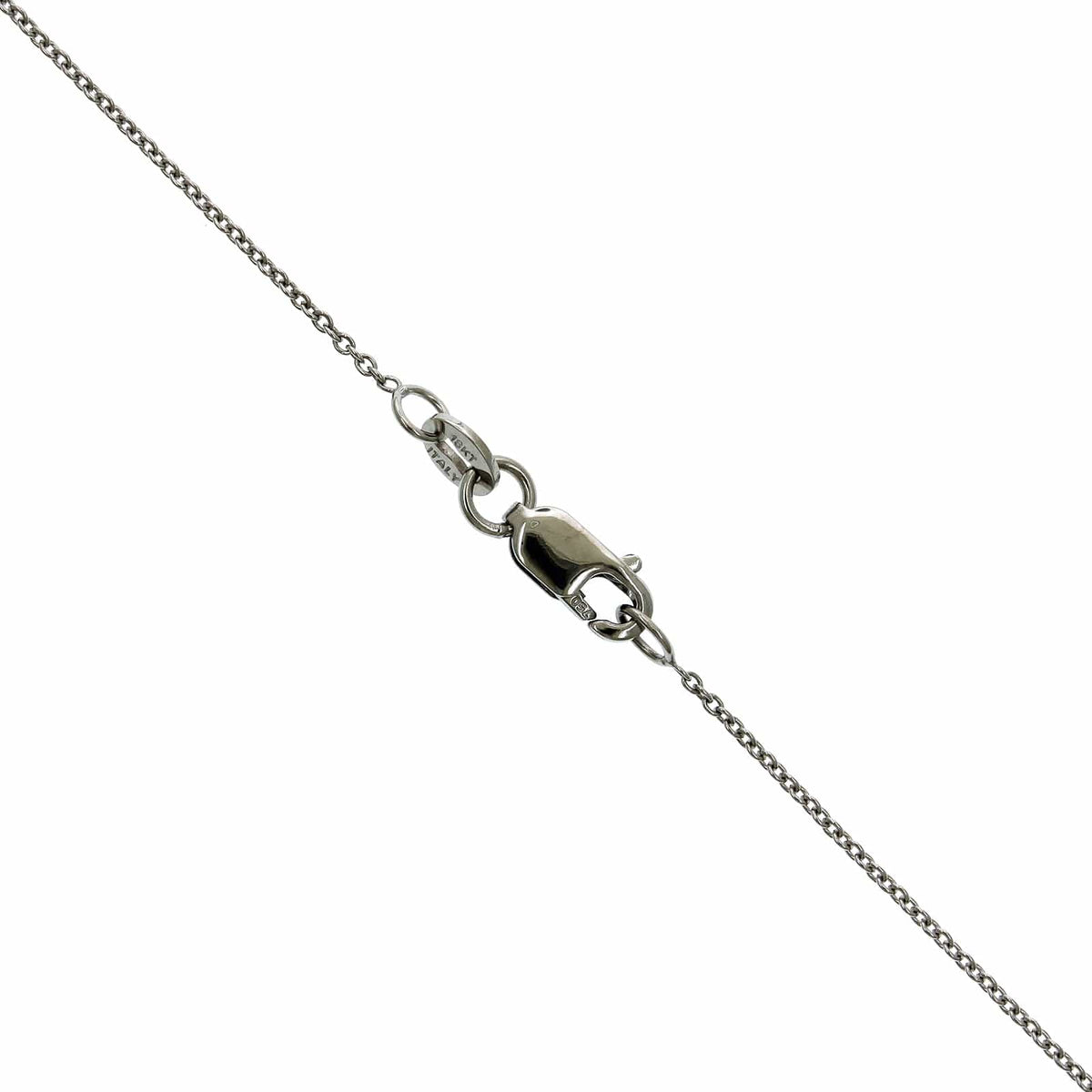 Roberto Coin 18K White Gold "P" Initial Diamond Necklace