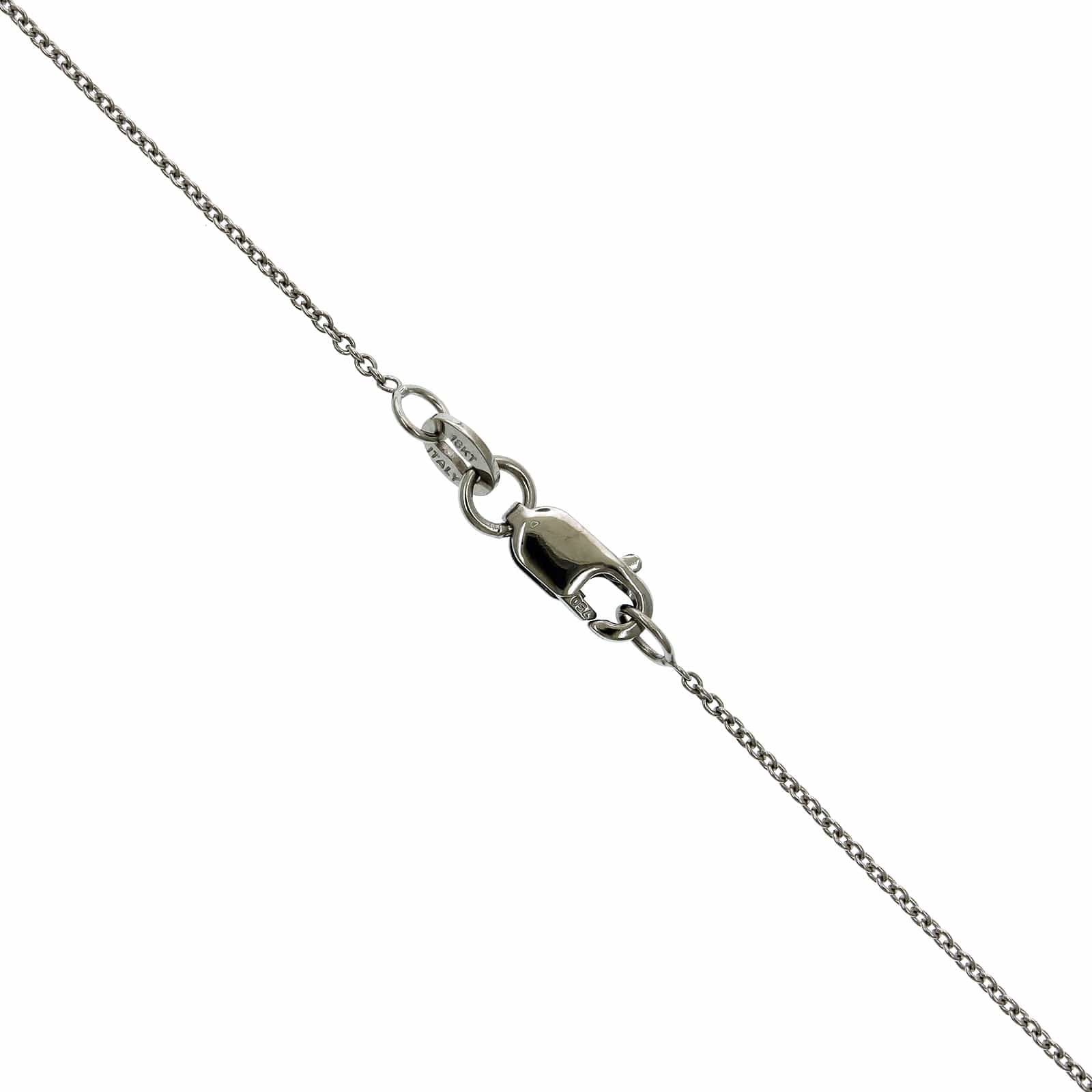 Roberto Coin 18K White Gold "P" Initial Diamond Necklace