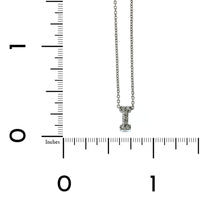 Roberto Coin 18K White Gold "I" Initial Diamond Necklace