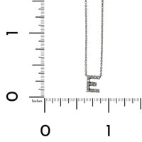 Roberto Coin 18K White Gold "E" Initial Diamond Necklace
