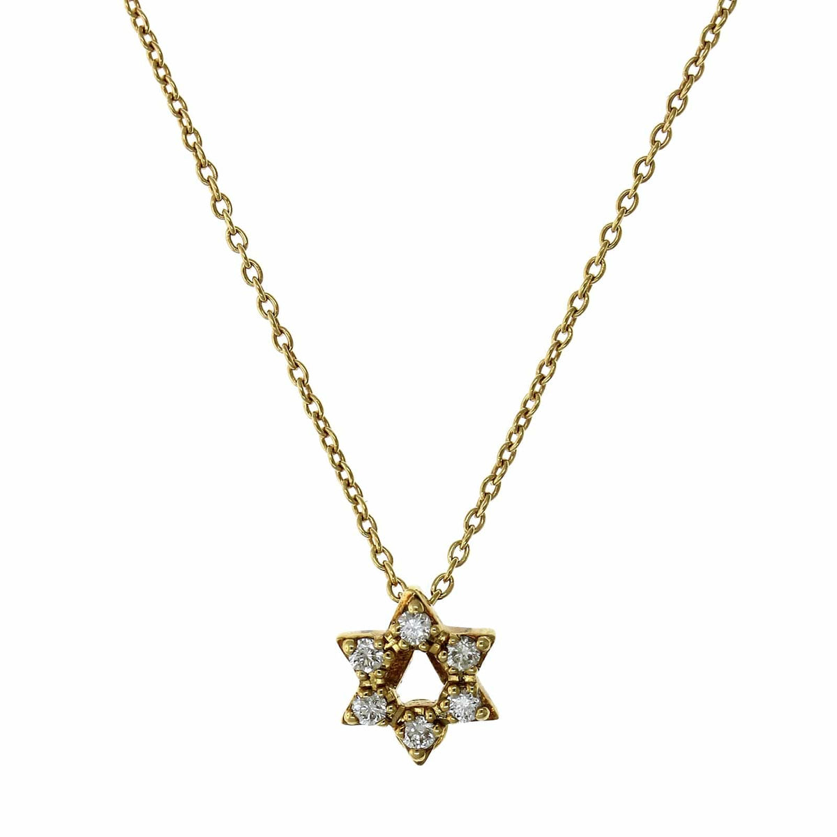 Roberto Coin 18K Yellow Gold Star of David Diamond Pendant