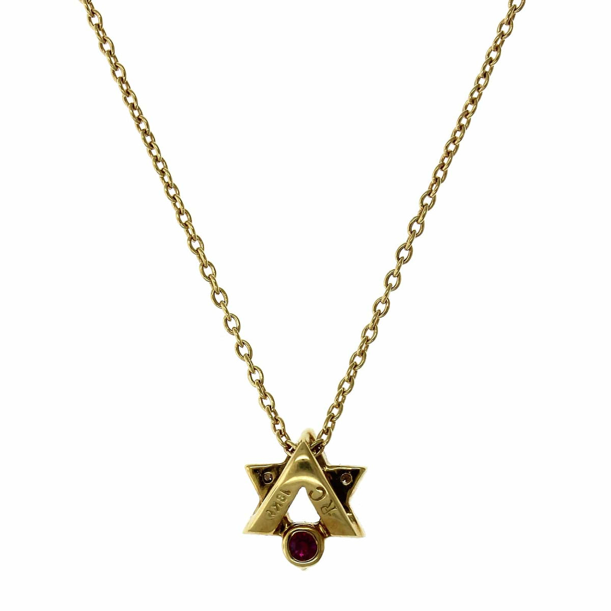 Roberto Coin 18K Yellow Gold Star of David Diamond Pendant
