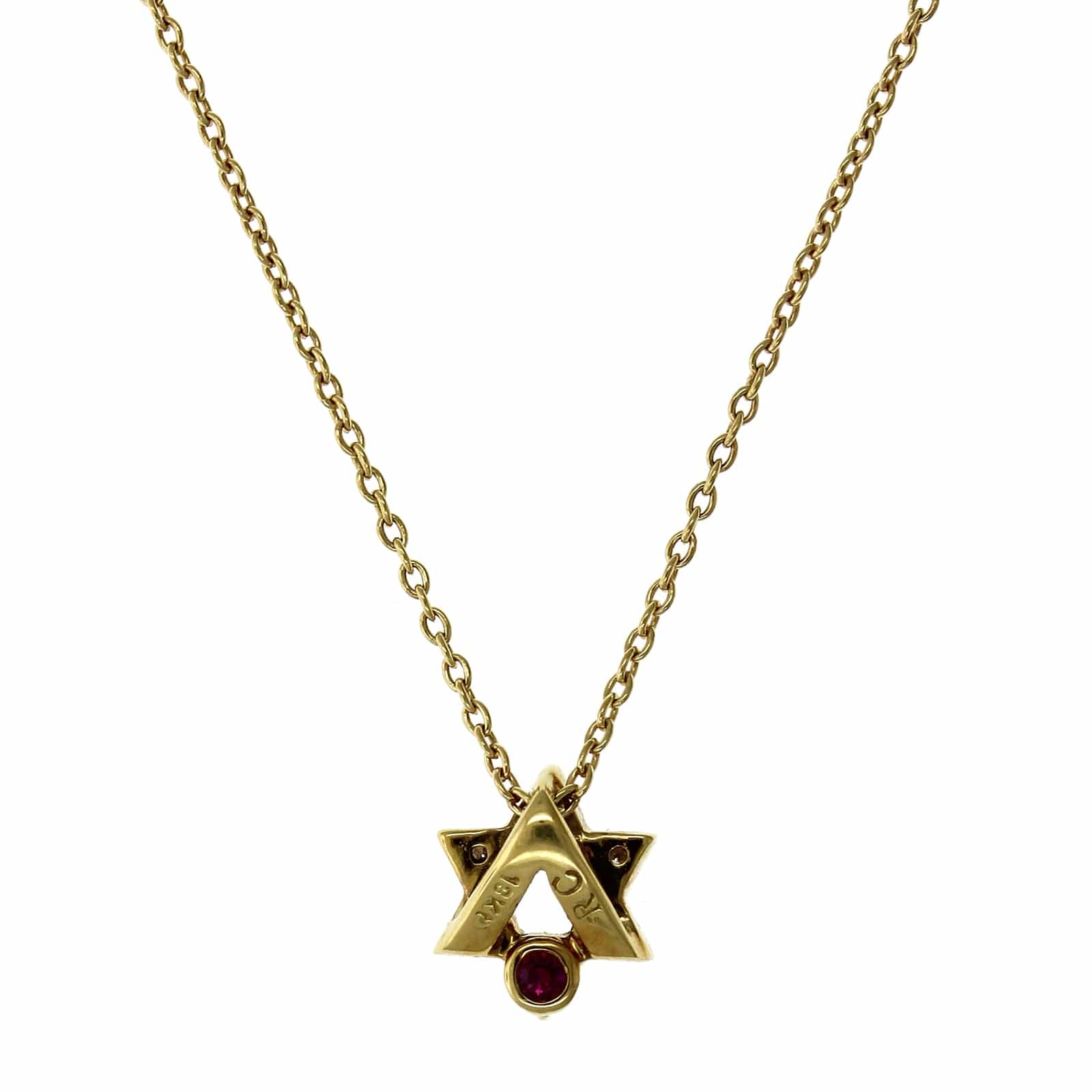 Roberto Coin 18K Yellow Gold Star of David Diamond Pendant