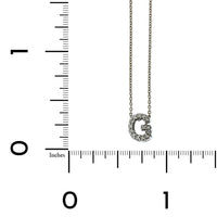 Roberto Coin 18K White Gold "G" Initial Diamond Necklace