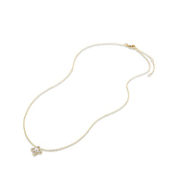 Venetian Quatrefoil® Necklace with Pearl and Diamonds in 18K Gold