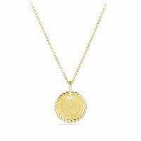 Initial Charm Necklace with Diamonds in 18K Gold