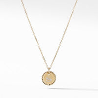 "S" Pendant with Diamonds in Gold on Chain