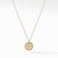 "S" Pendant with Diamonds in Gold on Chain