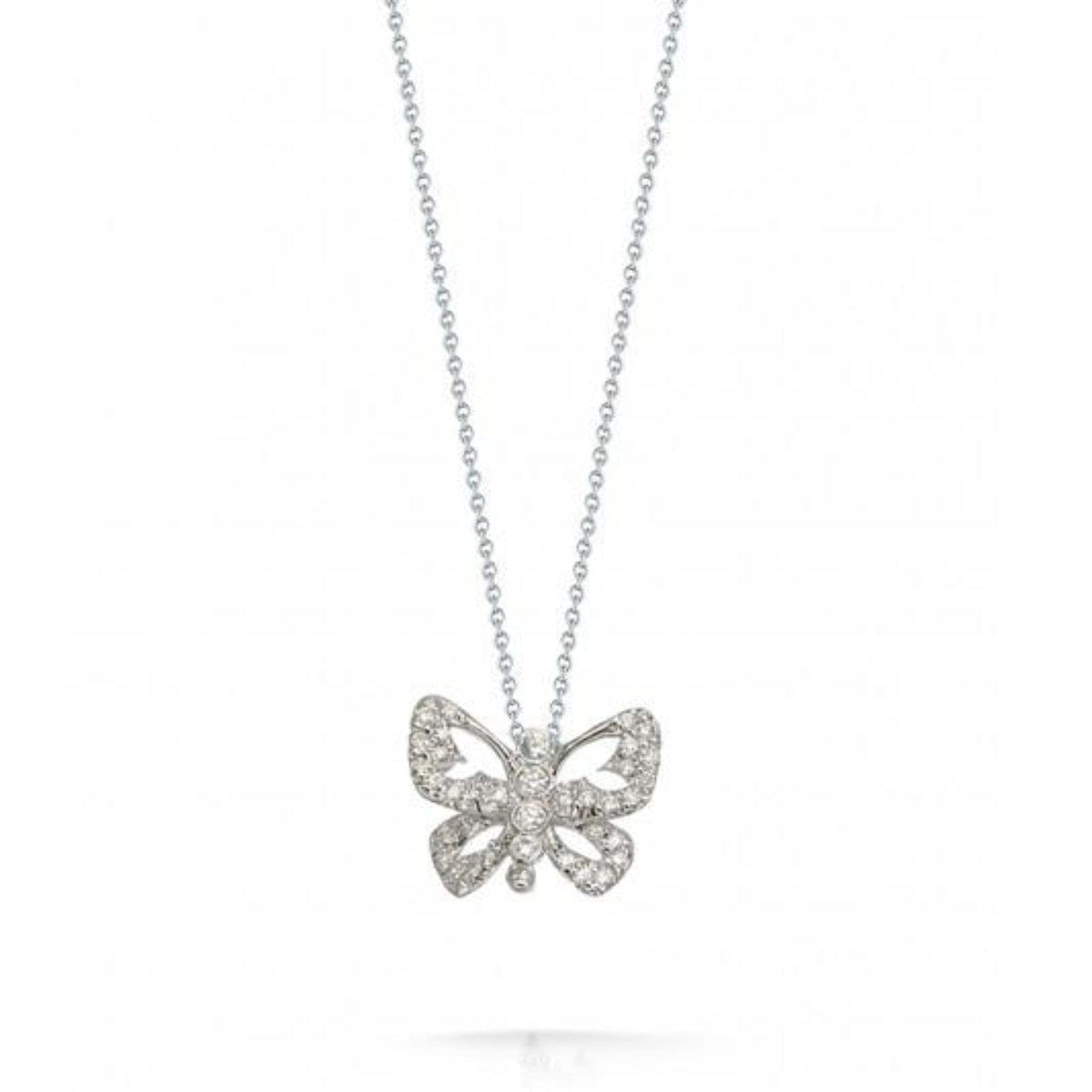 Roberto Coin 18K White Gold Butterfly Diamond Pendant