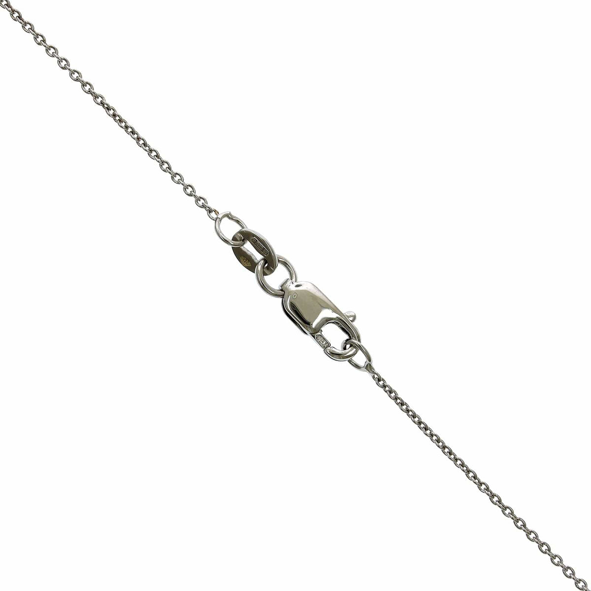 Roberto Coin 18K White Gold "F" Initial Diamond Necklace
