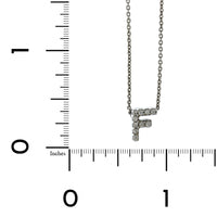 Roberto Coin 18K White Gold "F" Initial Diamond Necklace
