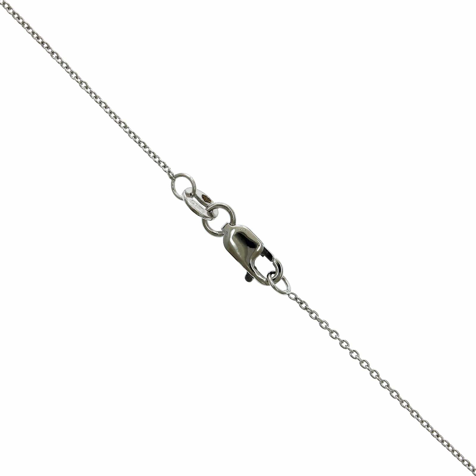 Roberto Coin 18K White Gold "L" Initial Diamond Necklace