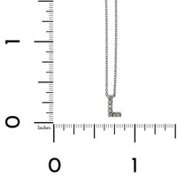 Roberto Coin 18K White Gold "L" Initial Diamond Necklace