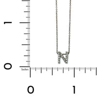 Roberto Coin 18K White Gold "N" Initial Diamond Necklace