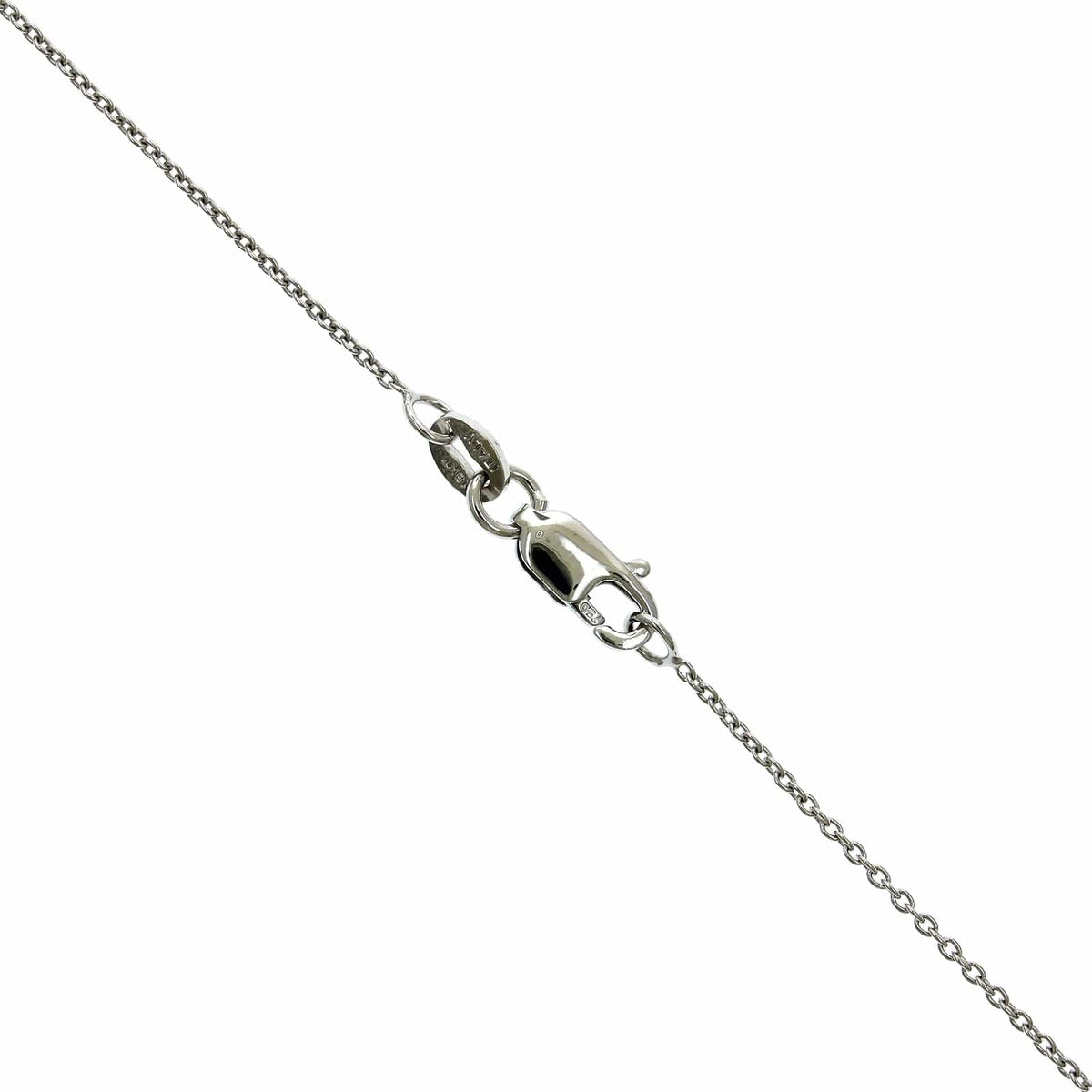 Roberto Coin 18K White Gold "U" Initial Diamond Necklace