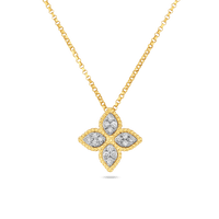 Roberto Coin 18K Yellow Gold Flower Diamond Pendant