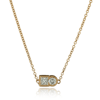 18K Rose Gold Diamond Necklace